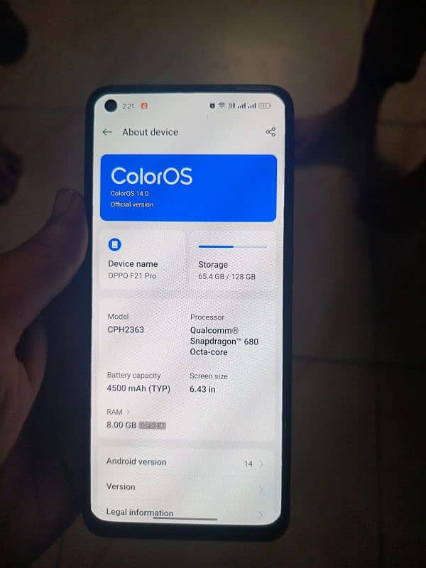 oppo f21 pro black colour 1