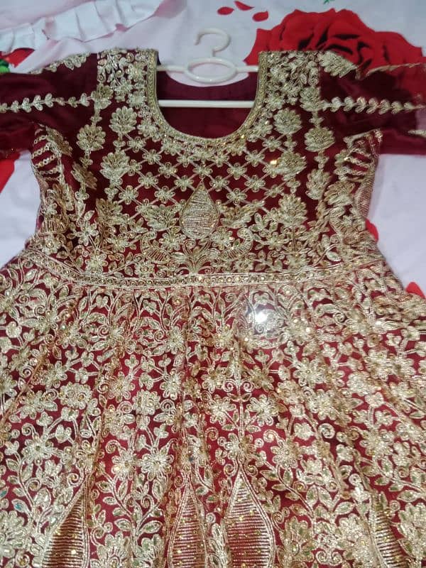 Mehroon color bridal maxi for sale 2