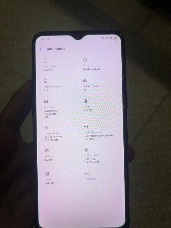 Realme 5 with box 4/64 dual sim 2