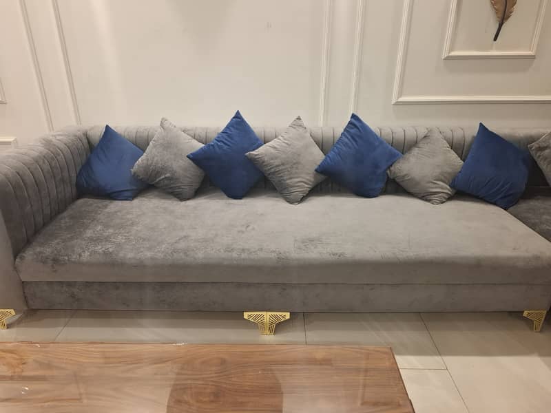 Used L-shape sofa with one 4 seater sofa. 0