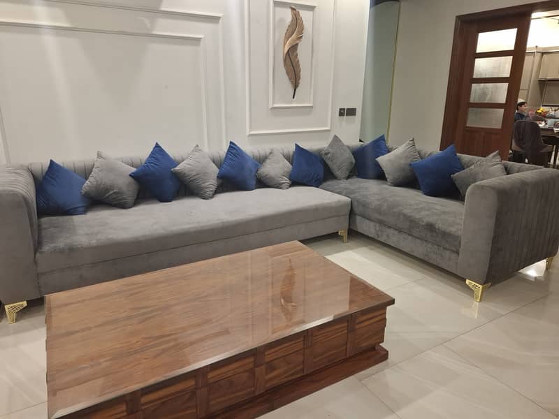 Used L-shape sofa with one 4 seater sofa. 1