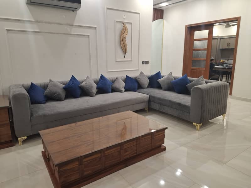 Used L-shape sofa with one 4 seater sofa. 2