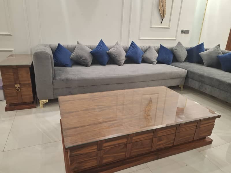 Used L-shape sofa with one 4 seater sofa. 7