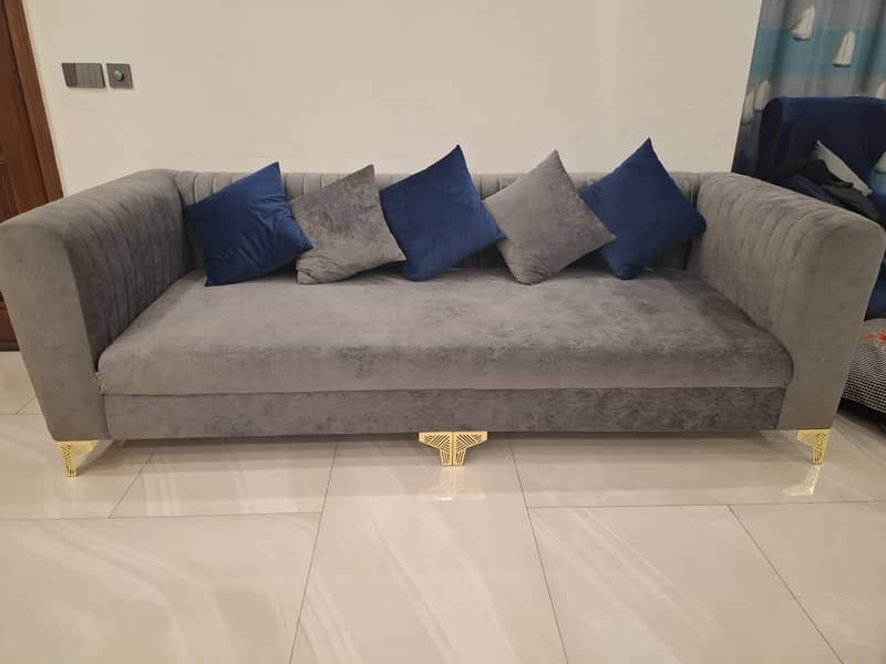 Used L-shape sofa with one 4 seater sofa. 11