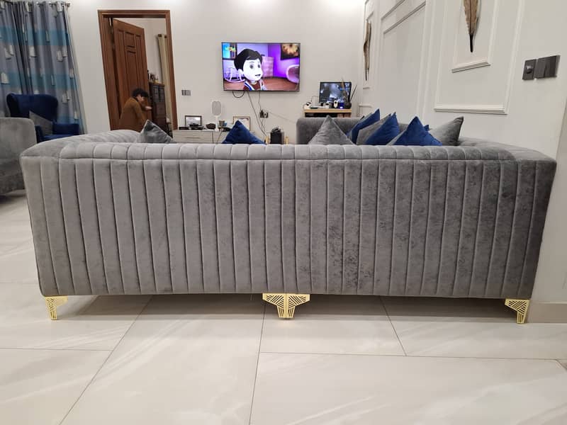 Used L-shape sofa with one 4 seater sofa. 15