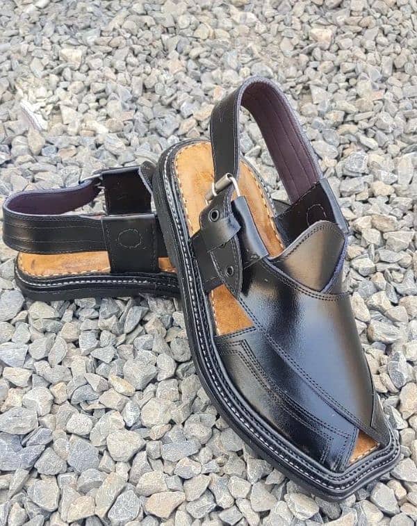 Leather peshawari chappal for men comfortable and stylish hand made 2