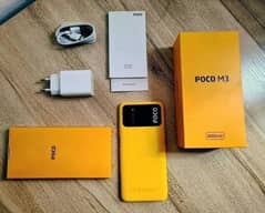 Poco m3    4 64 yellow with box and original Charger