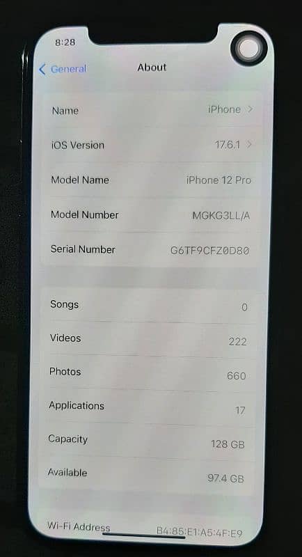 iphone 12pro  128gb WaterPack 4