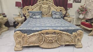 Full bridal bedset chinioti design coffee table and chairs are includ