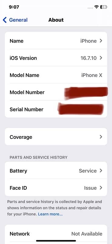 IPhone X NON PTA 64gb FU 3