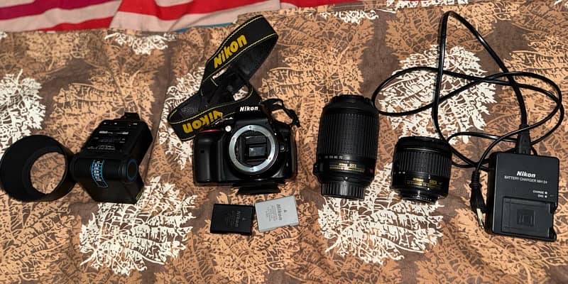 Nikon d5300 with 2 lenses. 9