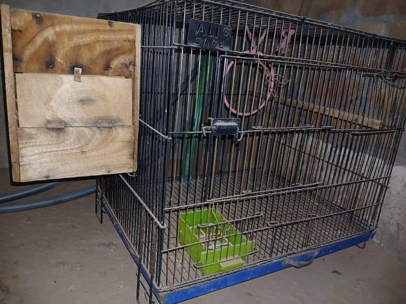 Cage with breeding box and pots 3