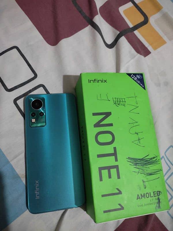 infinix note 11 4/128 with box & chargr 1