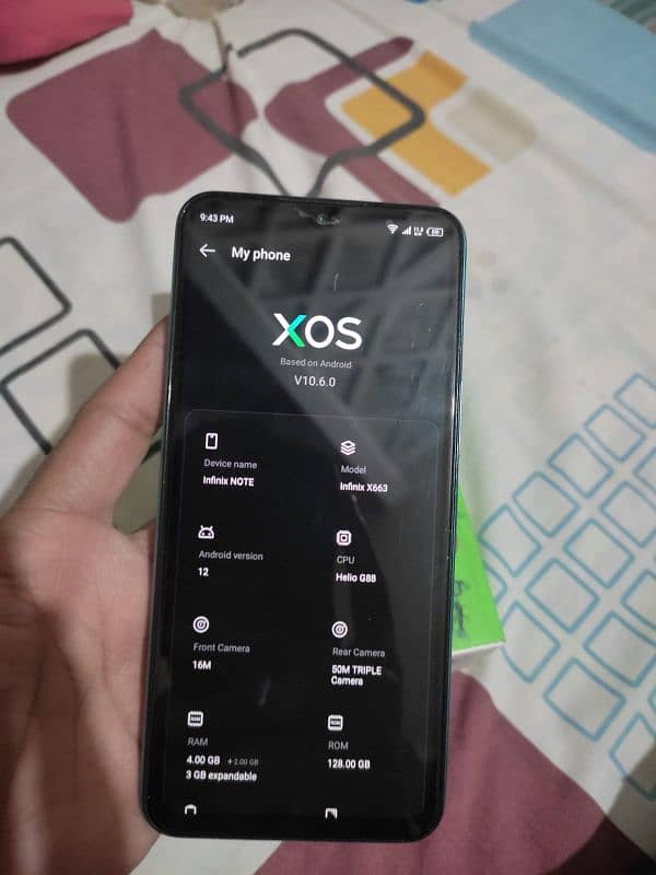 infinix note 11 4/128 with box & chargr 2