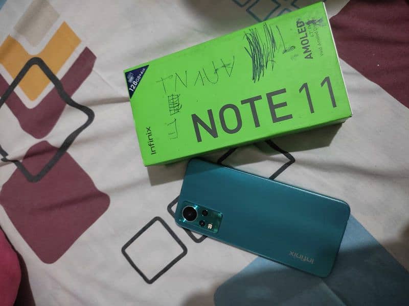 infinix note 11 4/128 with box & chargr 6