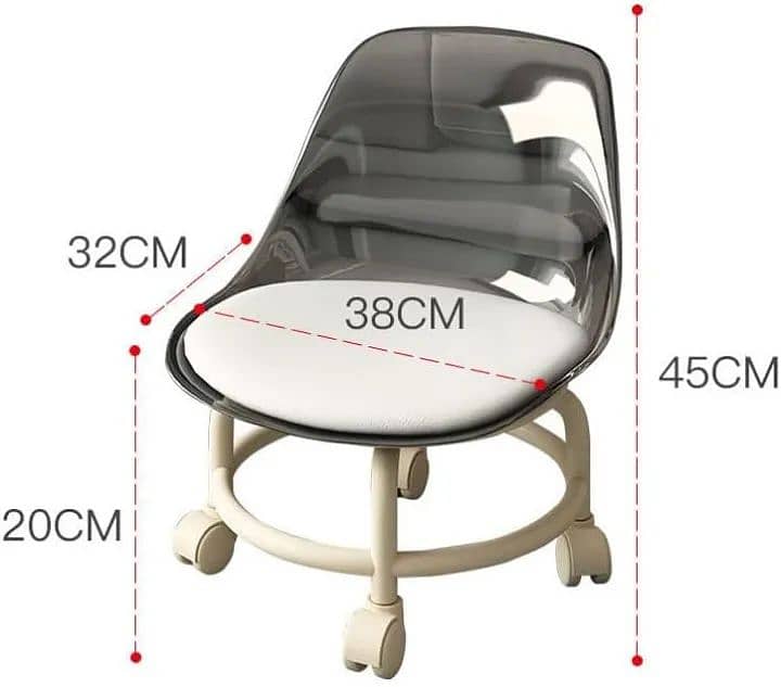 Chair with Wheels – 360° Swivel Office Chair for Home and office. 4