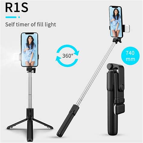 Best 4 in 1 Wireless Selfie Stick R1S Tripod with Bluetooth shutter 3