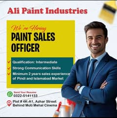 We"re hiring  Paint Sale man Officer