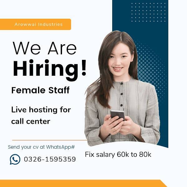 we are hiring female staff for call center 0