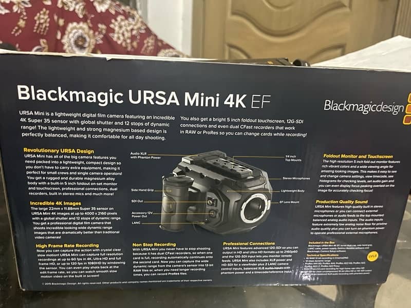 Ursa Mini 4k camera with lense35mm andt ripod 0