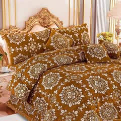 Luxurious Valvet Jacquard Double Bed Set - 10 pcs Printed Bedding