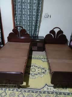 Single Bed Sheesham wood one side table