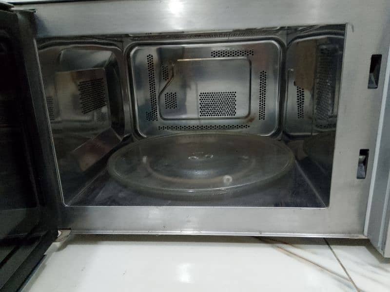 Haier 3 in 1 grill cooking baking microwave oven steel body 2