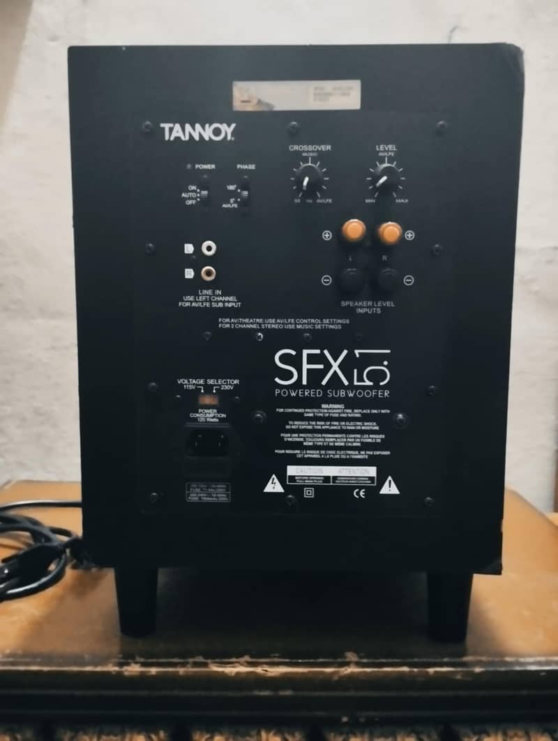 tannoy sfx 5.1 power subwoofer 8'' 4