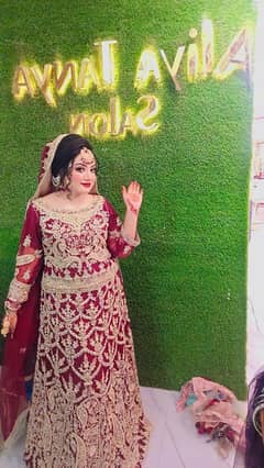 1 time wear bridal lehenga in maroon color