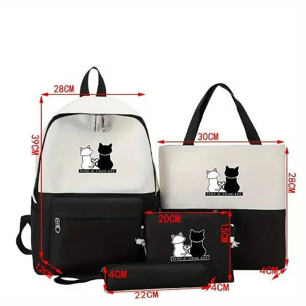 multipurpose Backpack set with 4 pcs - stylish and Functional. 0