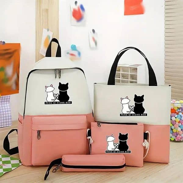 multipurpose Backpack set with 4 pcs - stylish and Functional. 1