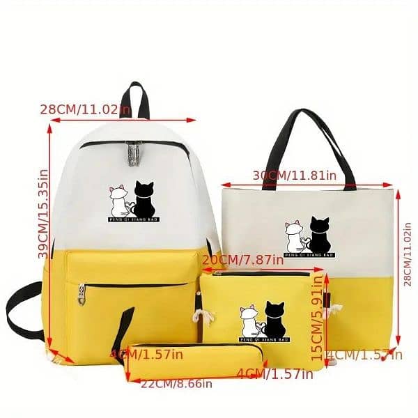 multipurpose Backpack set with 4 pcs - stylish and Functional. 4