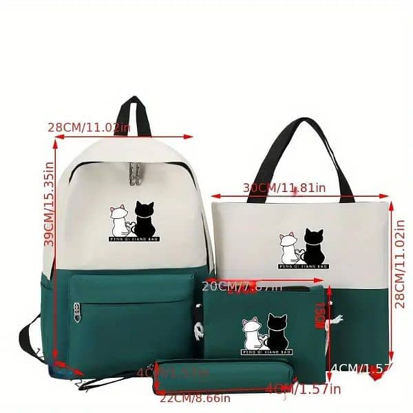 multipurpose Backpack set with 4 pcs - stylish and Functional. 7