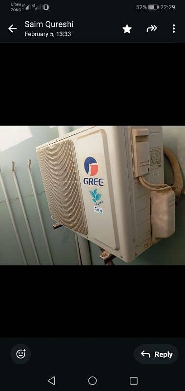 Gree 1.5 ton ac inverter heat and cold in just like new-urgent sell 0