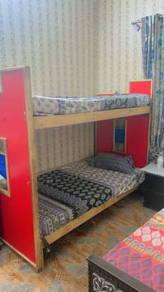 bunk bed with stairs