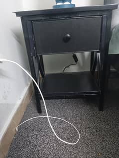 Pair of black bedside tables