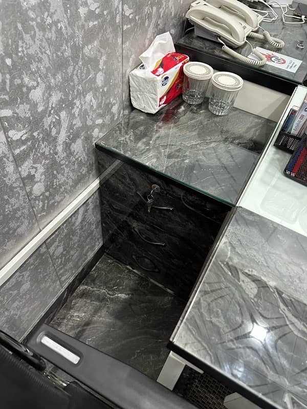 Modern and luxury white and black office table 6