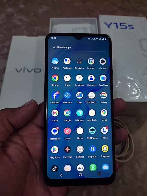 vivo y15s with box vooc charge 3gb/32gb 5