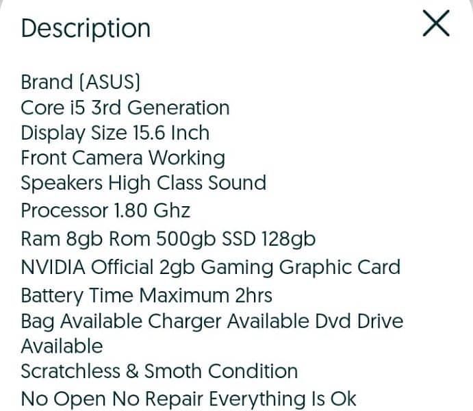 ASUS Core i5 3rd Generation 2