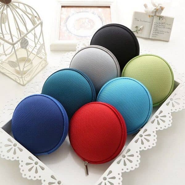 EVA Fabric Round Zipper Storage Hand Carrying Case 4