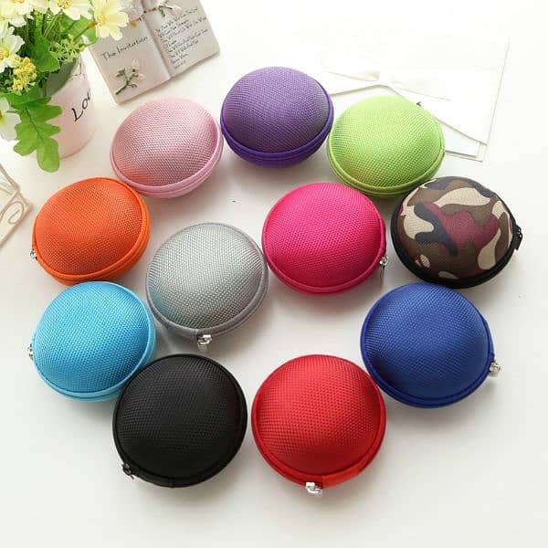 EVA Fabric Round Zipper Storage Hand Carrying Case 7