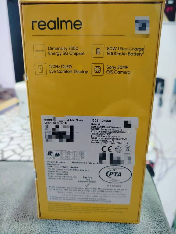 Box pack Realme 13+ 5g 5