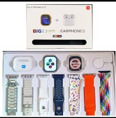 Brand new watch+free earbuds-10 straps new model+free aluminum cover