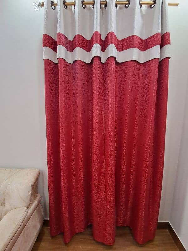 red color 6 pieces of curtain 0