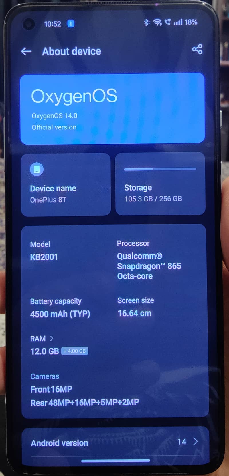 OnePlus 8T - 12/256 GB - PTA Approved 7