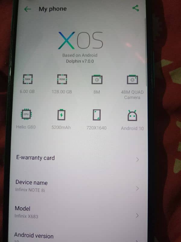 Mera pass Infinix NOTE 8i availebale no screach 10by10 03169552179 whp 0