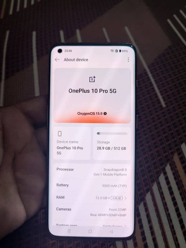 OnePlus 10 pro non pta 12/512 only fone 3