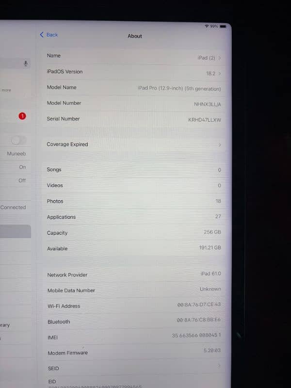 iPad pro M1 12.9 5th Generation 10