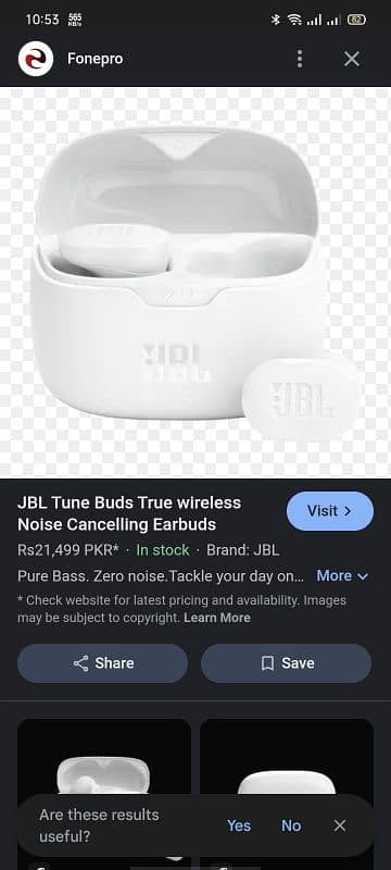 ORIGINAL JBL TUNE BUDS 1