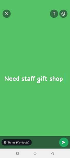 need staff or gifting shop